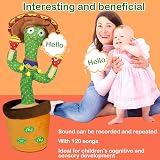 HICAS Dancing Talking Cactus Toy Repeats Voices 120 Songs Volume Control view 3