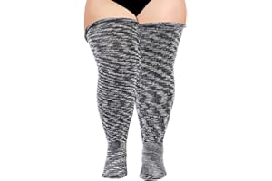 Moon Wood Women Plus Size Thigh High Socks for Thick Thighs Extra Long Tie Dye Over the Knee Halloween Socks Leg Warmers