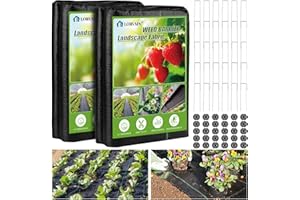 Weed Barrier Landscape Fabric, Lorvain 4FT x 100FT Heavy-Duty Ground Cover Weed Block Barrier Garden Weed Control Mat Fabric 