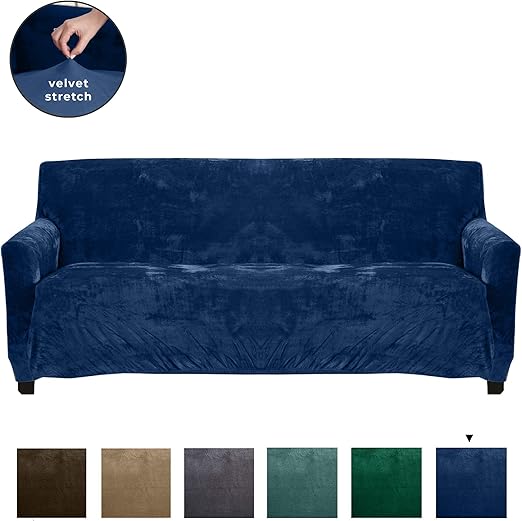 Amazon Com Great Bay Home Modern Velvet Plush Sofa Slipcover