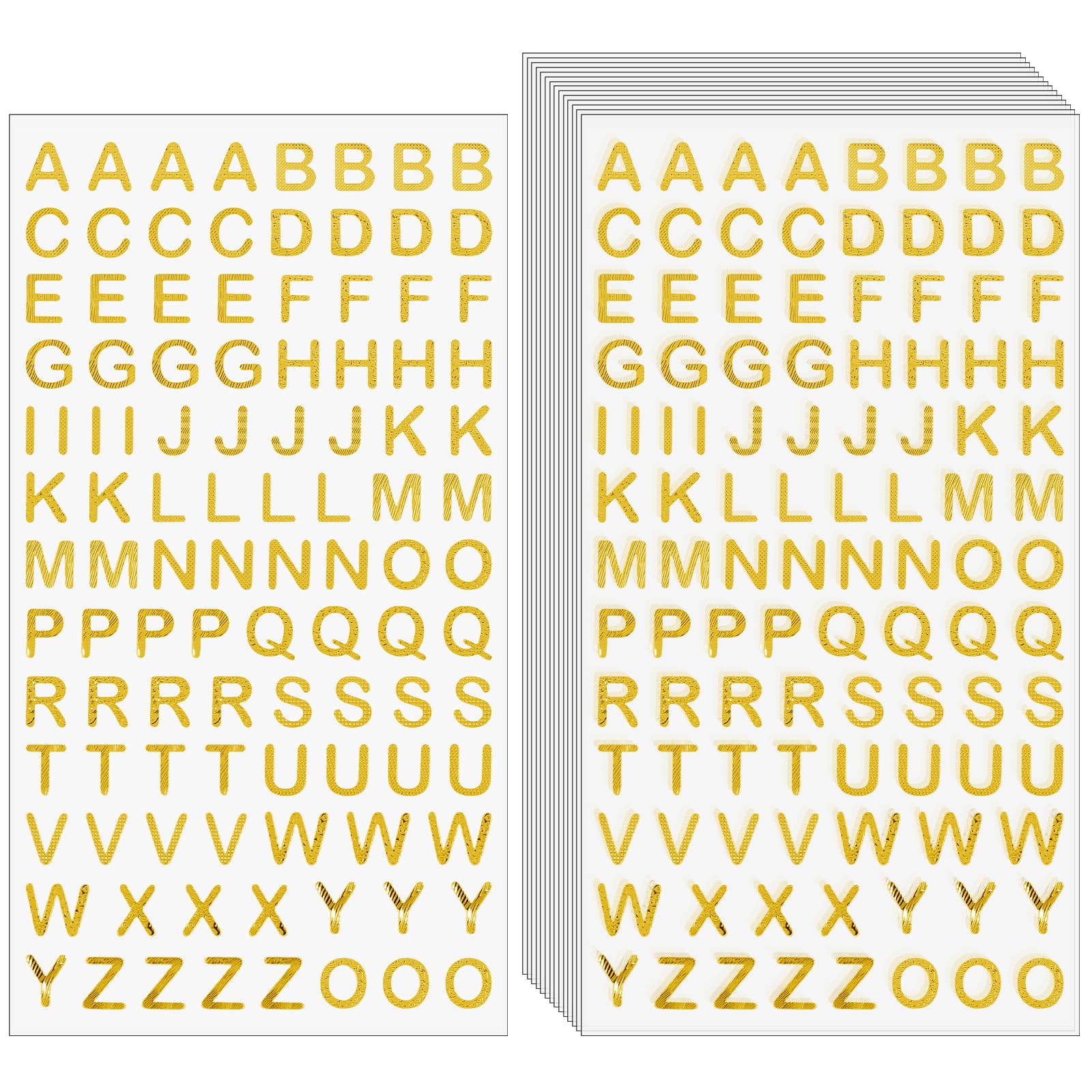 Photo 1 of 15Sheets 1575 Pcs Gold Letter Stickers, 0.45Inch Self-Adhesive Glitter Alphabet Stickers, Water Resistant Scrapbooking Embellishments for DIY Crafts Graduation Caps Greeting Cards Christmas Decoration