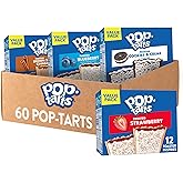 Pop-Tarts Toaster Pastries, Breakfast Foods, Kids Snacks, Value Pack, 4-Flavor Variety Pack (5 Boxes, 60 Pop-Tarts)