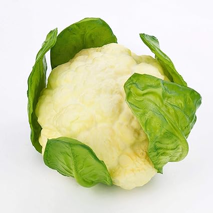 Artplants De Chou Fleur Artificiel Blanc Vert 10 5cm O 18cm Chou En Plastique Faux Legumes Amazon Fr Cuisine Maison
