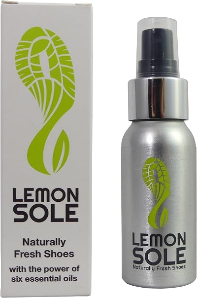 Lemon Sole Natural Shoe Freshener Deodoriser 6 Essential Oils Lemon Scent