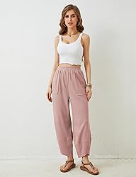 Xiaoxuemeng Womens Baggy Wide Leg Pants Casual