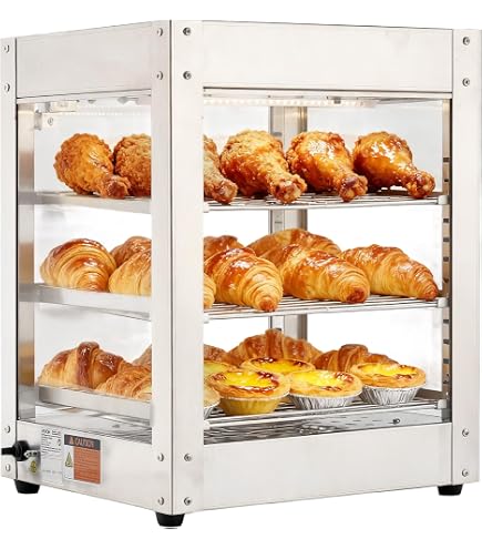 VEVOR Hot Box Food Warmer, 19x19x29 Concession Warmer, Countertop Pizza, Patty, Pastry
