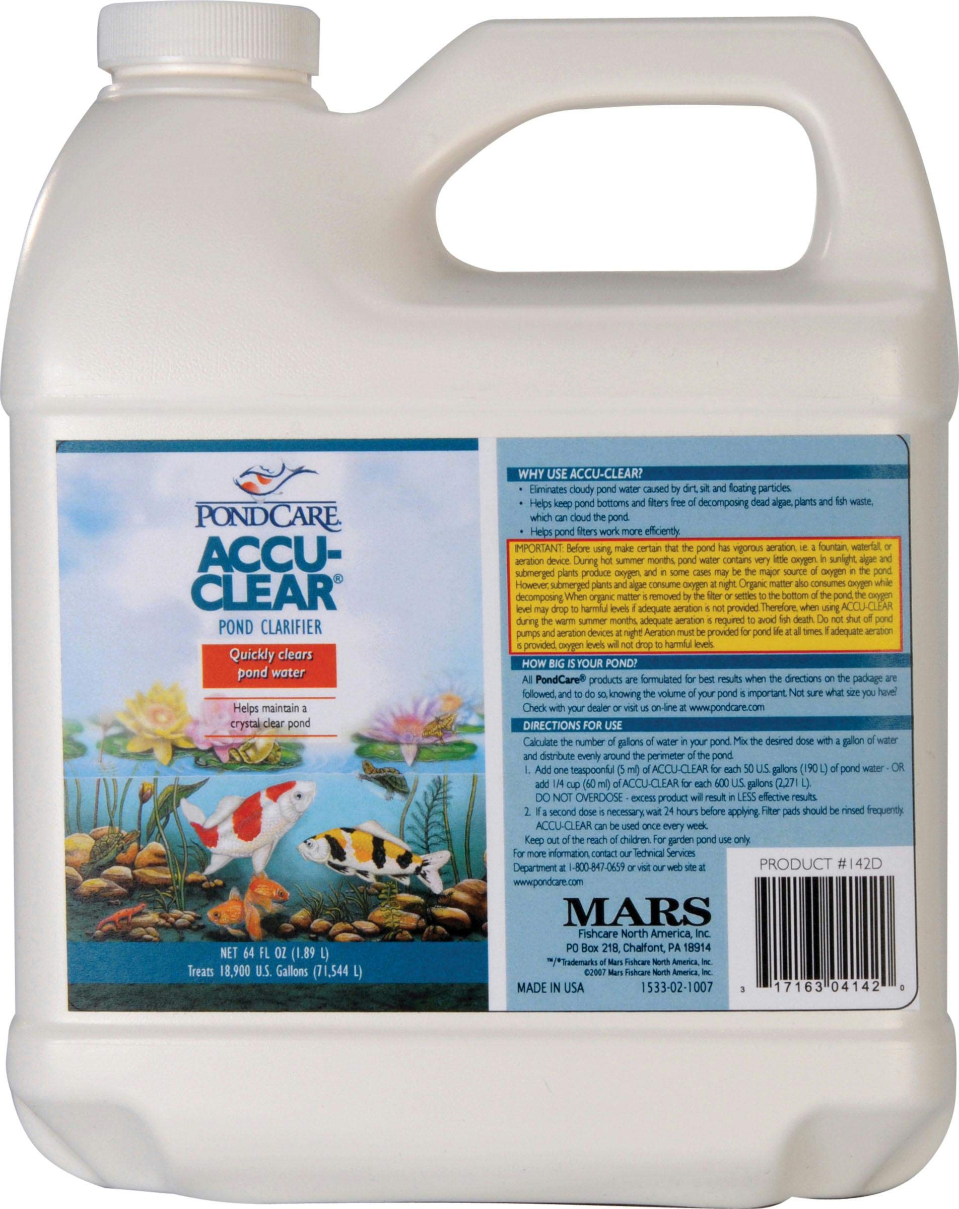 API POND ACCU-CLEAR Pond Water Clarifier 3.78-Litre Bottle
