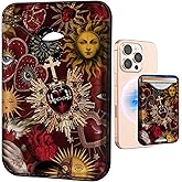 Shorogyt Compatible with Magsafe Wallet Magnetic Card Holder - Red Sun Phone Wallets for Women Teen Girls Cute for iPhone 17/16/15/14/13/12 Series Slim for Apple Mag RFID Magnet, Fit 3 Cards