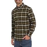 Chaps Men's Classic Fit Long Sleeve Button Down Stretch Flannel Casual Woven Shirt (S-2XL)