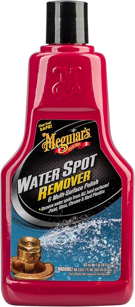 Amazon Com Meguiar S Water Spot Remover Water Stain Remover And Polish For All Hard Surfaces A3714 16 Oz Automotive