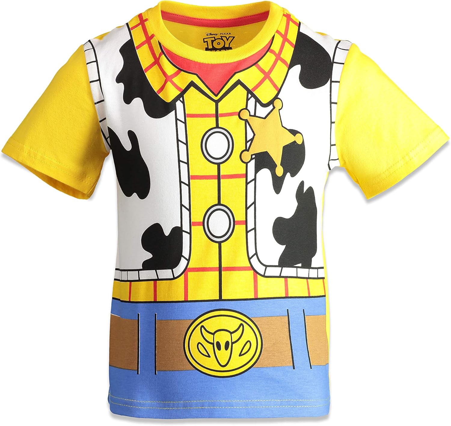 Disney Pixar Toy Story Boys 4 Pack T-Shirts Woody Buzz Lightyear Rex Slinky Dog: Clothing