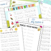 Personalized Name Writing Practice Cusotm Name Tracing Sheet A4 Size Paper Handwriting Practice for Preschool