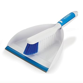 Cello Kleeno Dust Pan with Brush (Blue and White)