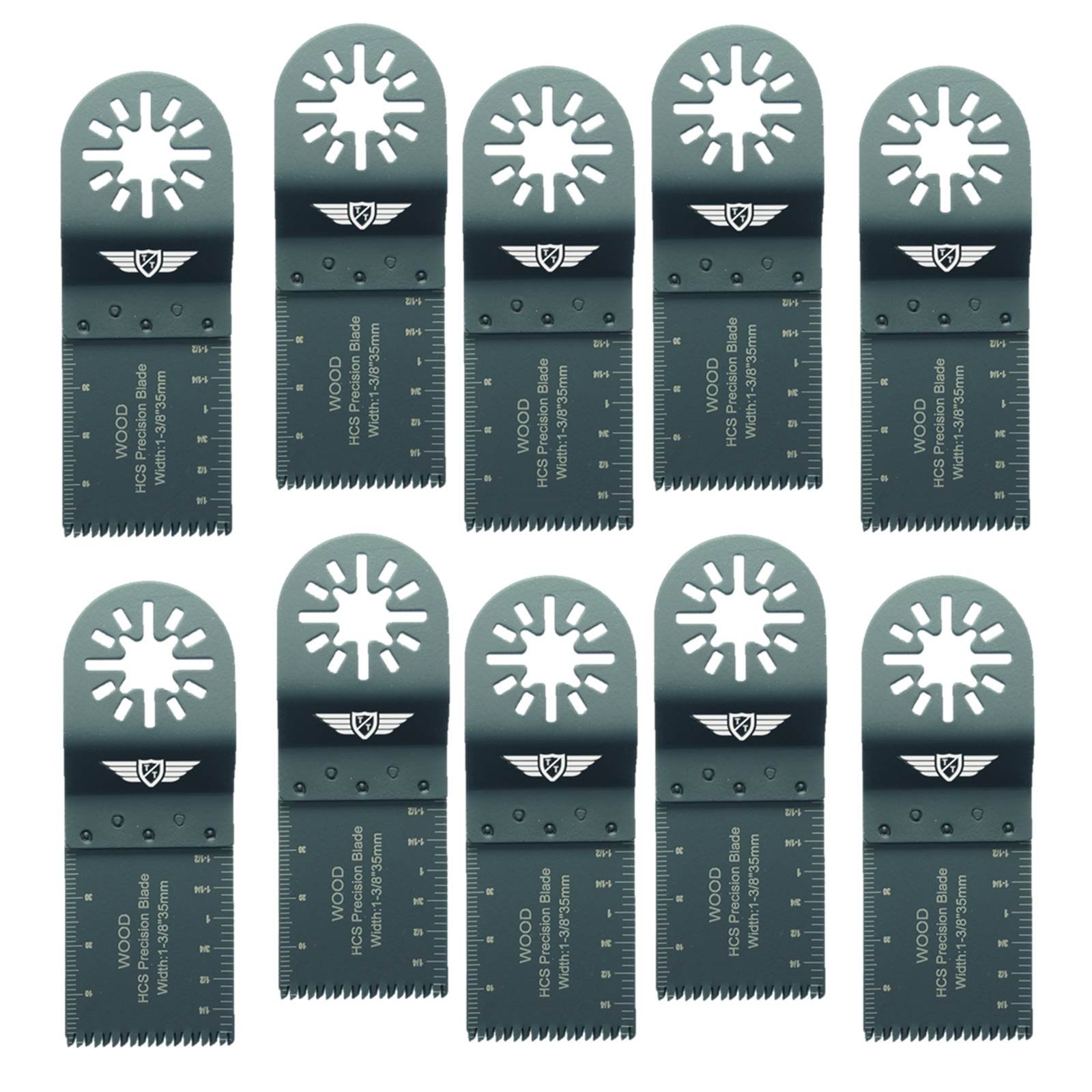 10 x 35mm TopsTools UN35J_10 Coarse Wood Cutting Blades Compatible with Bosch Fein (Non-StarLock) Makita Milwaukee Einhell Ergotools Hitachi Parkside Ryobi Worx Workzone Multi tool Accessories
