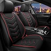CTDS Car Seat Covers for Chevy Colorado 2004-2026, Stylish Sport Seat Cover, Premium Nappa Leather Car Seat Cover. Automobile Seat Covers Sets.(Standard 2 Seats/Black)