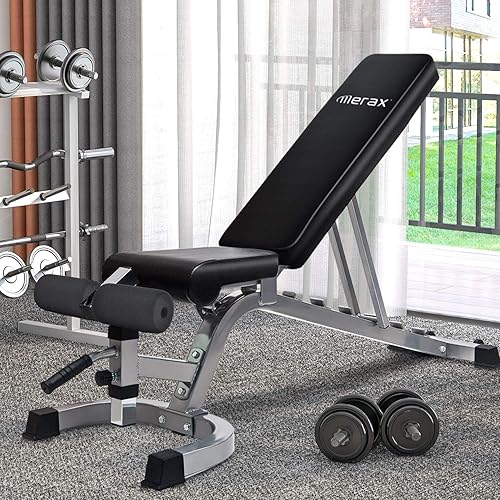 Merax Deluxe Foldable Utility Weight Bench Adjutable Sit Up AB