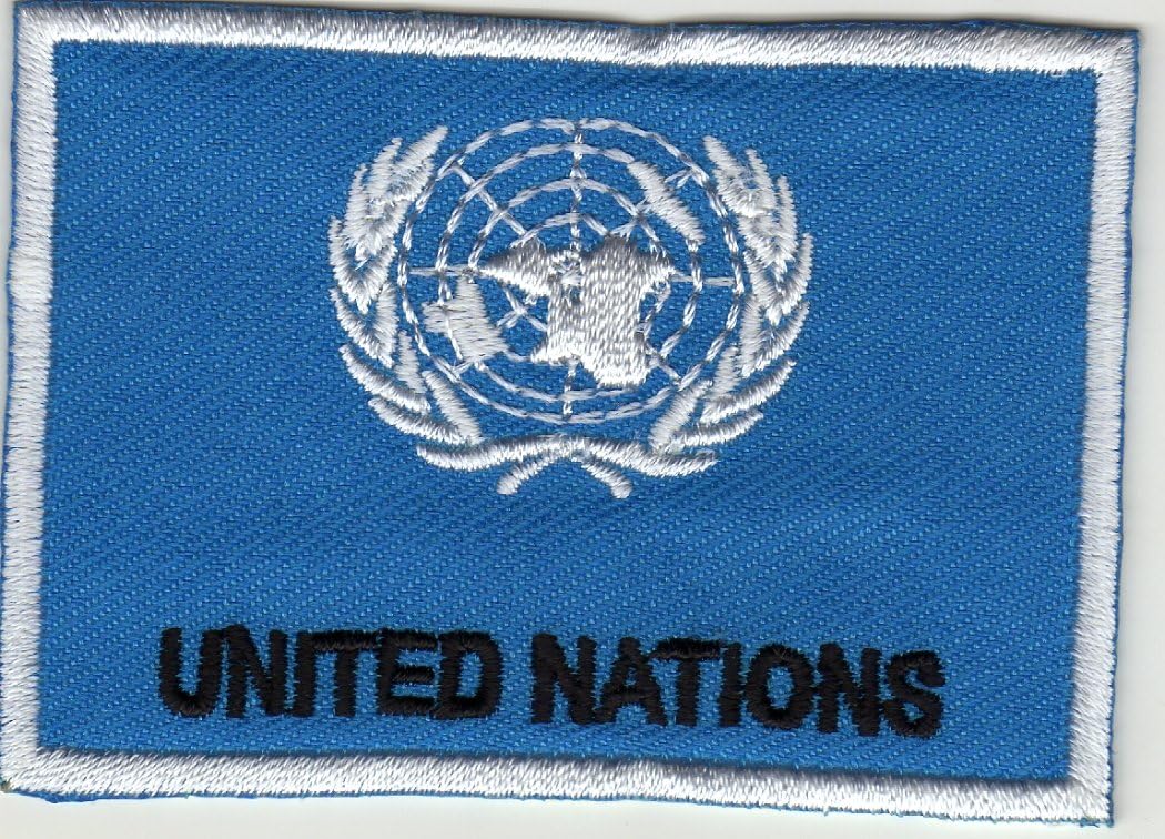 JAB Seller Iron on Patch Sew on Embroidered Application United Nations UN Flag Banner Big Size