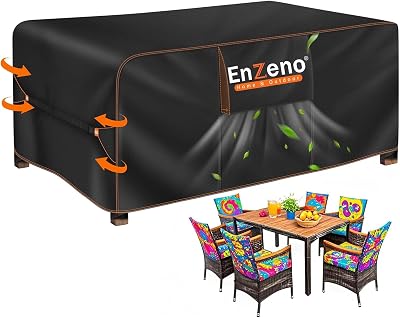 Enzeno Garden Table Cover Waterproof 150x90 cm 420D Windproof UV