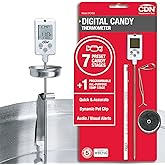 CDN Digital Thermometer Long 8'' Stainless Steel Stem, Adjustable Pot Clip, Preset Candy Stages with Audio/Visual Alerts, Instant Read For Cooking, Deep Frying &amp; Oil - DTC450