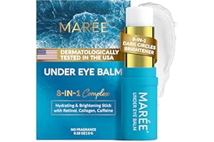 MAREE Under Eye Balm Stick Hydrating - Retinol Caffeine Under Eye Brightener Stick for Older Women - Collagen Under Eye Cream for Dark Circles & Wrinkles - Skin Care Treatment Moisturizer