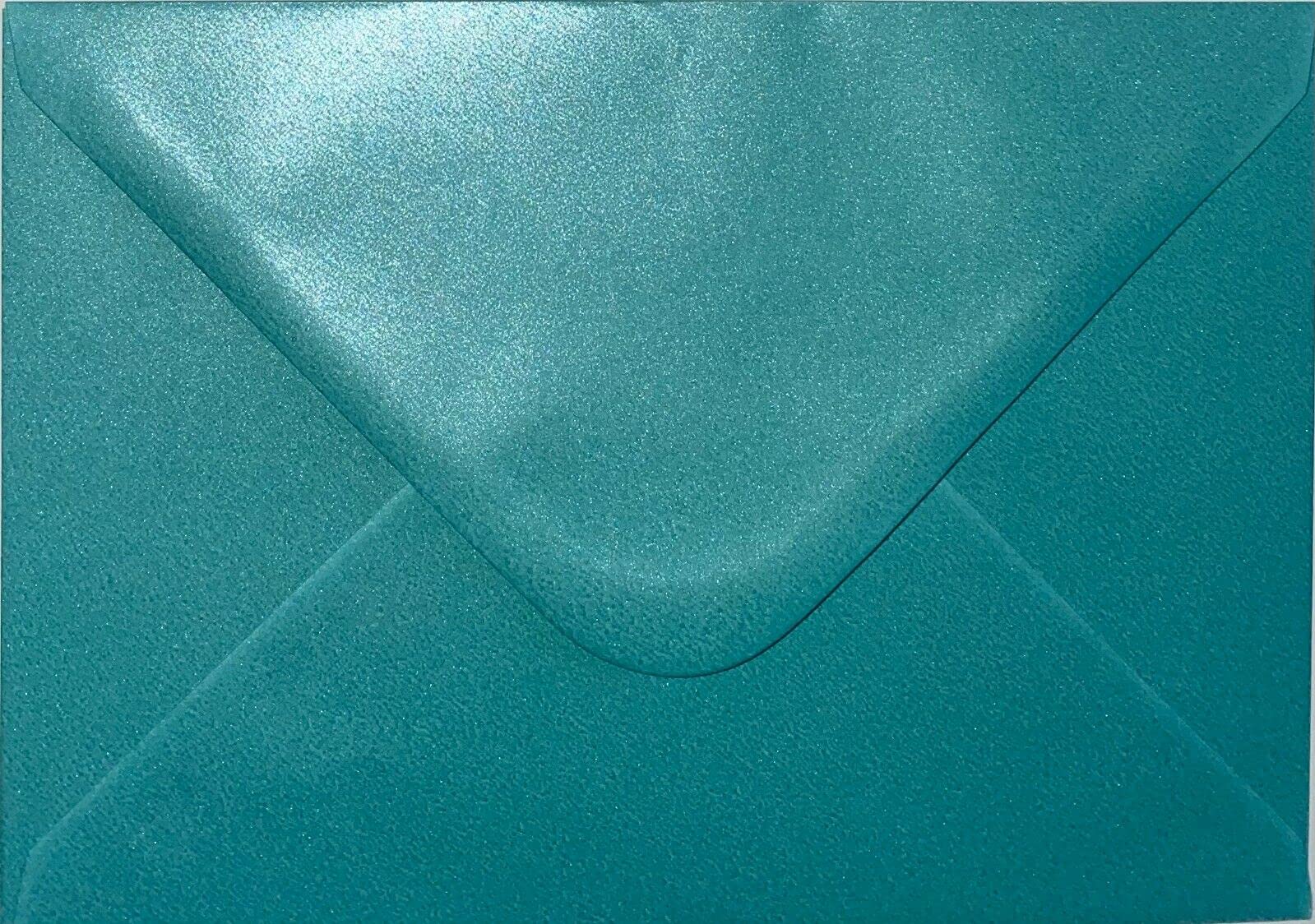 C5 Coloured Envelopes for A5 Greeting Cards Wedding Invitations & Crafts (162x229mm) Pack of 26 (Pearl Turquoise Blue)
