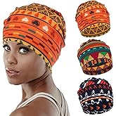 Bohend Bohemian Beanie Hats Headwear Cap Stretch Non Slip Bandanas Sleep Turbans Hats for Women Men Close top Head Covering