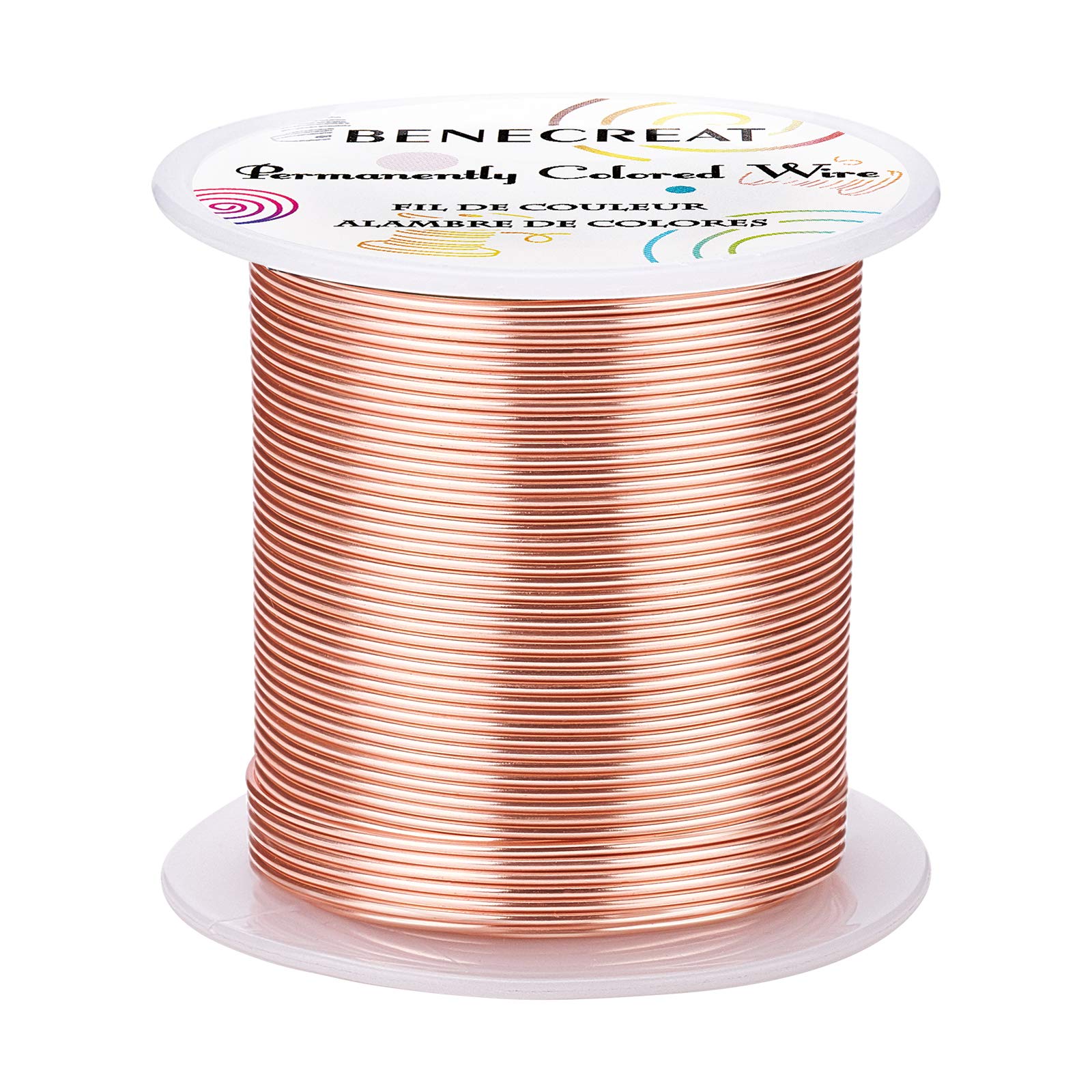 BENECREAT 18Gauge(1mm) Copper Wire Jewelry Wire 30m Tarnish Resistant Copper Beading Wire for Crafts Beading Jewelry Making