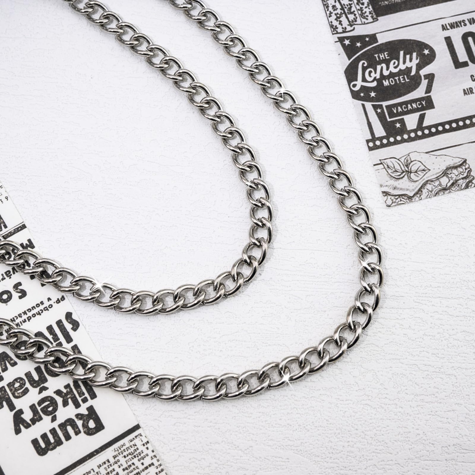 ICHRATI Punk Biker Wallet Chain for Men & Women - Stainless Steel Cross Pants Pocket Keychain, Durable Jean Chain Belt Hip Hop Accessory for Jeans & Belts with Lobster Clasp