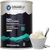 Gnarly Nutrition Vegan Plant Protein – Vanilla Vegan Protein Powder, NSF Sport Certified – Meal Replacement, Daily Nutritiional Boost – Lactose Free Powder – Vanilla, 28.2 oz