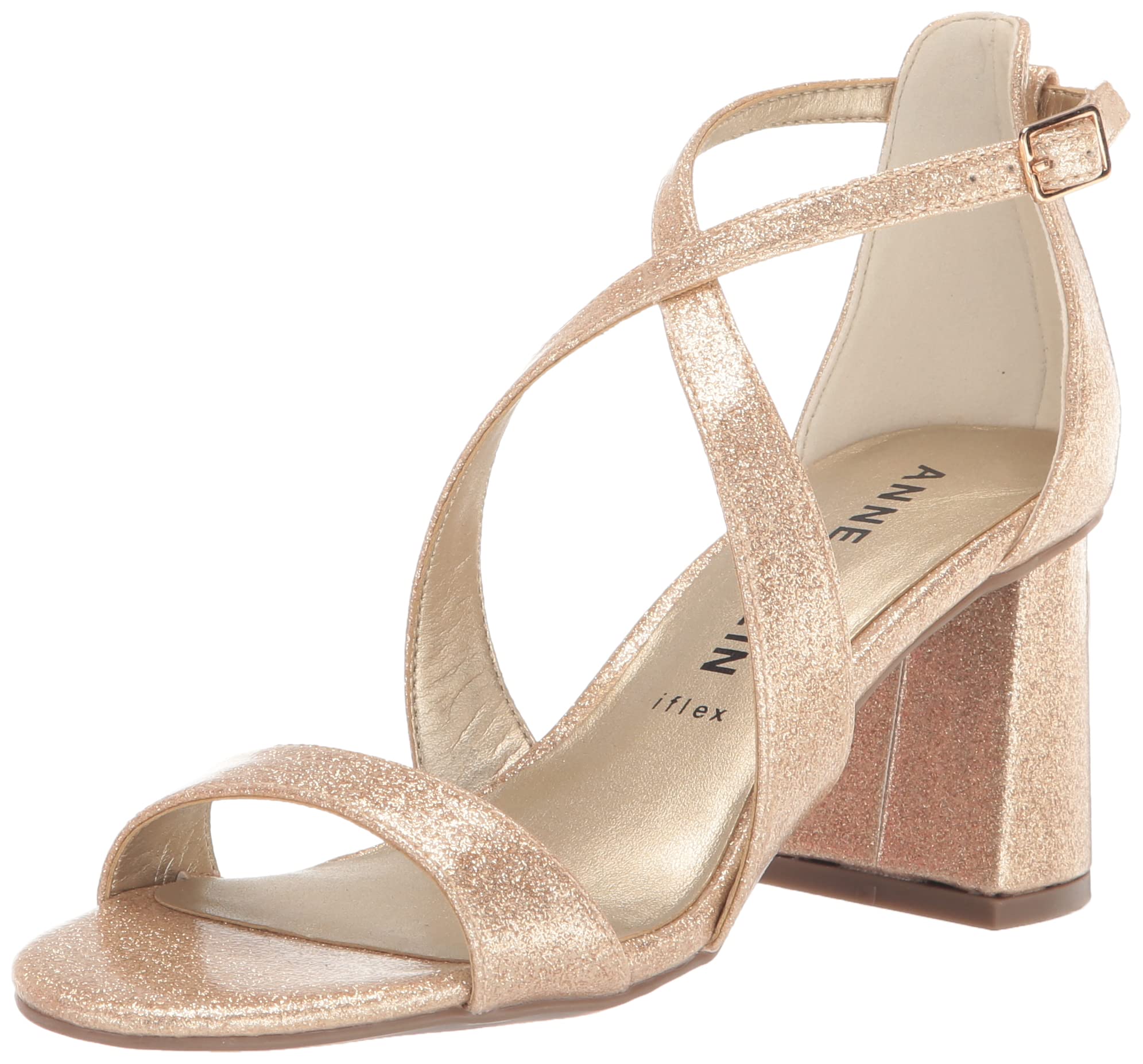 Photo 1 of Anne Klein Women's Armaretta Block Heel Sandals, Gold, 5.5 M