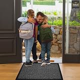 Homatz Door Mats Indoor Outdoor Heavy Duty Non Slip Rubber Back 40x60cm view 2