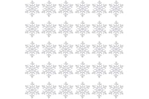 beinkmake 30Pcs Snowflake Rhinestone Patches Beaded Appliques Sew on Snows Christmas Sequin Sticker Decorations for Sewing Clothes Dress Jeans Shirts DIY Headbands Bags