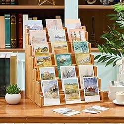 Yuntau 6 Tier Greeting Card Display Stand Wood