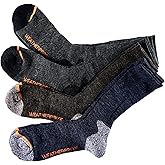 Men's Weatherproof Wool Blend All Purpose Outdoor Crew Socks 4 Pack