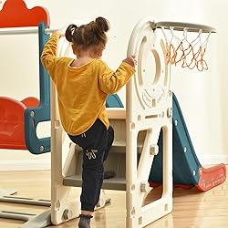 Merax 4-in-1 Toddler Slide, Kids Slide Indoor with