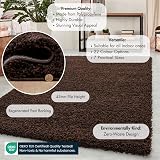 Abaseen Shaggy Rug Modern Living Room Extra Large 160x230 cm Brown view 2