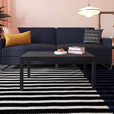 Ameriwood Home Parsons Modern Coffee Table, Black – Stylish Design