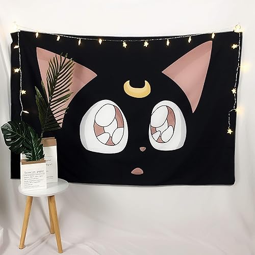 Chanxiu Tapestry Wall Hanging, Wall Tapestry with Sailor Moon Cat Luna 20180718100613.pngHome Decorations for Living Room Bedroom Dorm Decor 6060