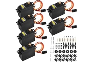 Aideepen [6-Pack] MG996R Metal Gear High Speed Torque Digital Servo Motor for JR RC Helicopter Car Boat Robot