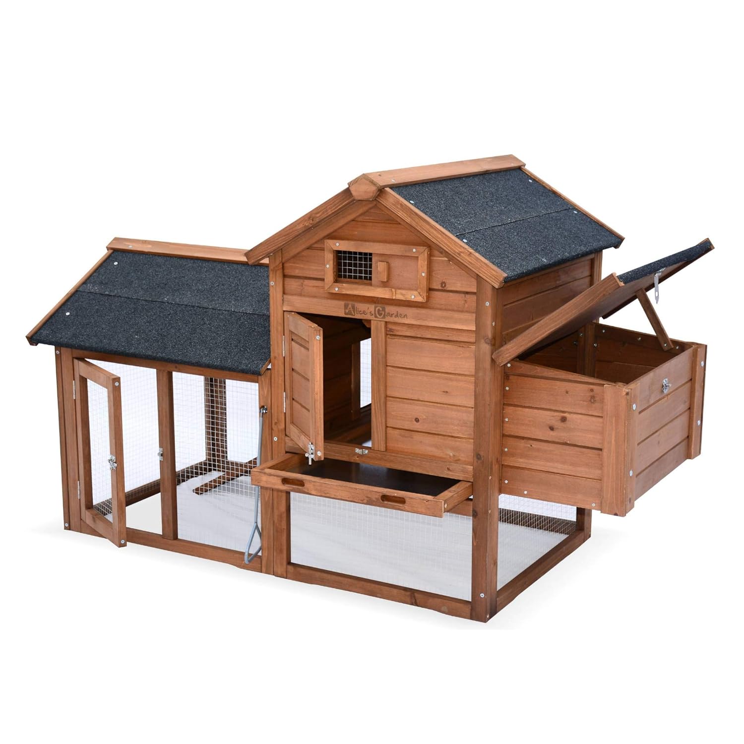 Alices Garden Poulailler En Bois Galinette 3 Poules Cage à Poule Avec Enclos Naturelle