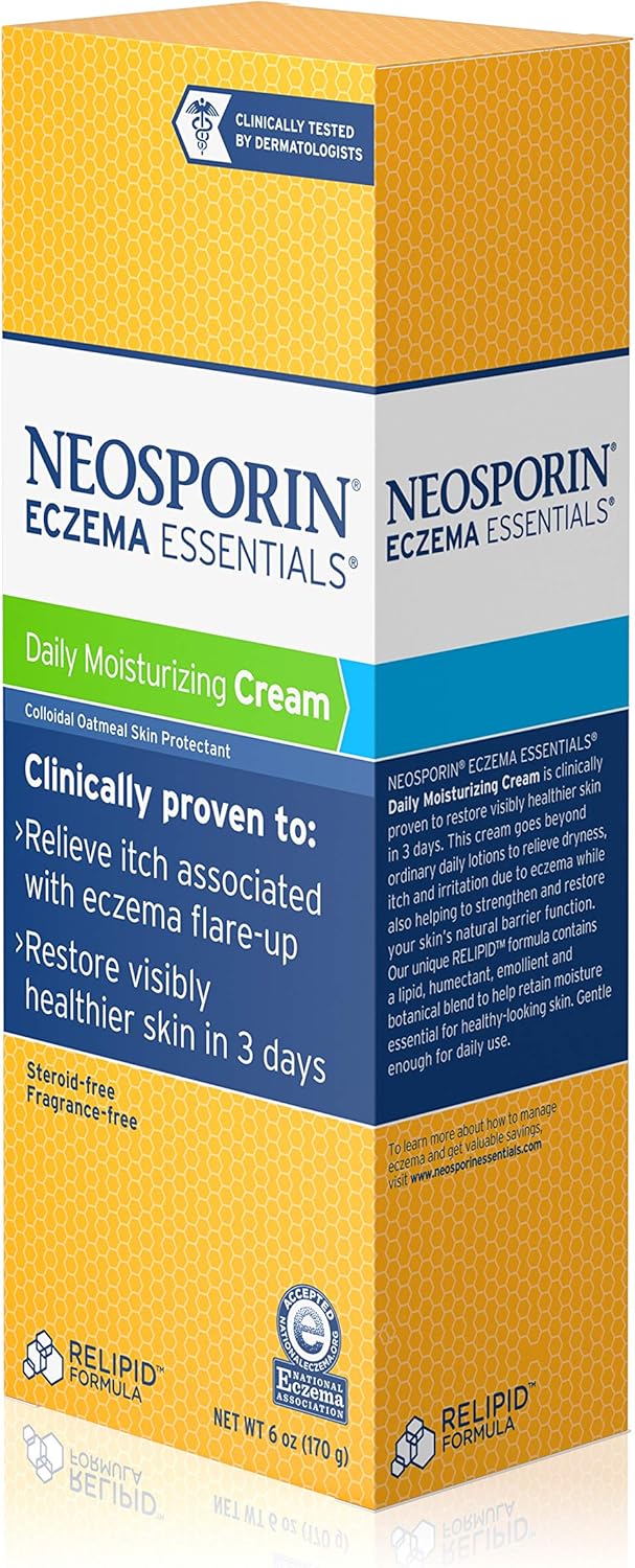 Neosporin Eczema Essentials Daily Moisturizing Cream, 6 Oz: Health & Personal Care