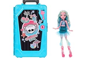 ​Monster High Skulltimate Secrets Lagoona Blue Doll and Accessories Set, Destination: Gore-geous Oasis with Suitcase and 19+ 