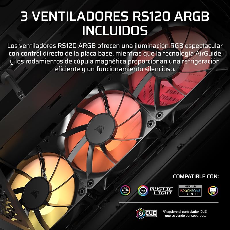 3200D RS Caja para PC Semitorre ARGB – Humo