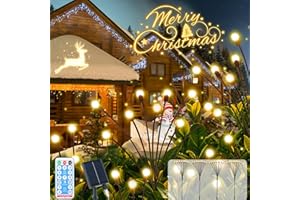 YShengMian Solar Garden Lights-4Pack 32LED Outdoor Christmas Decorations Garden Light Swaying, IP65 Waterproof Solar Outdoor Lights Auto ON/Off Solar Decorative Lights for Garden, Patio, Pathway