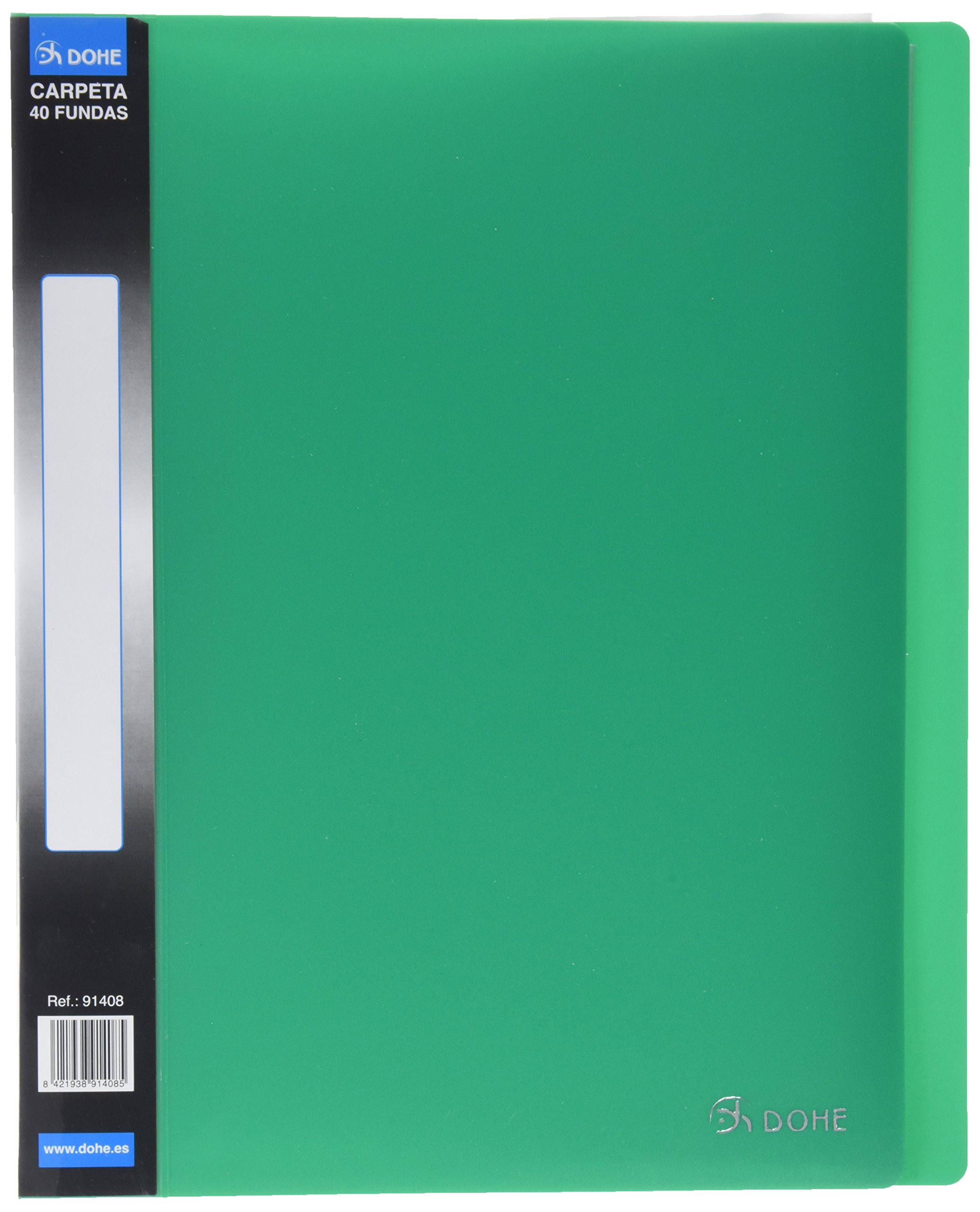 dohe 91408 Folder – 40 Pockets, Custom Spine, Green