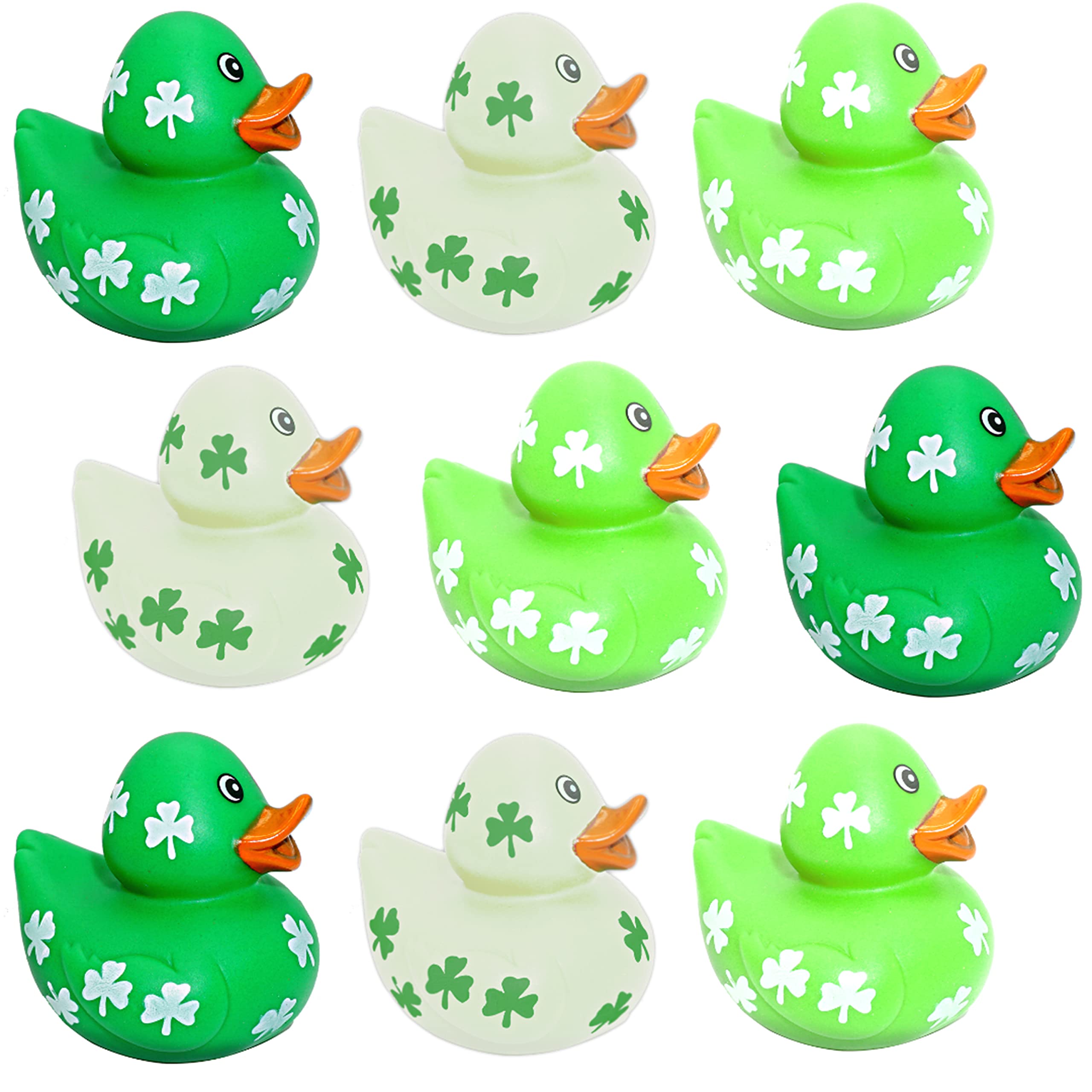 Photo 1 of 4E's Novelty 24 Pack St Patricks Day Rubber Ducks - 2 inch Shmrock Rubber Duckies Bulk - Saint Pattys Day Irish Gifts for Adults Kids Party Favors Accessories, Jeep Ducking