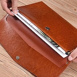 Enyuwlcm PU Leather A4 File Folder Document Holder