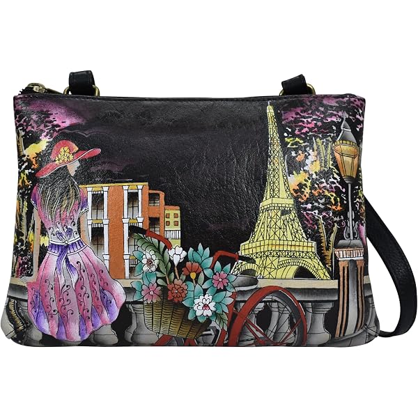Amy & Joey Michelle Obama Magazine Cover Crossbody Bag – Collage Print, Multi-Compartment, Large