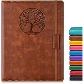 Biuwory Lined Journal Notebook for Women Men,256 Pages A4 Large Hardcover Leather Journals for Writing,Travel,Business,Work,School,College Ruled Notebooks for Note Taking, Diary Notepad 8.6"×11"
