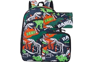 WZLVO Kids Backpack for Boys,Elementary Kindergarten School Prechool Bookbag and Lunch Box…